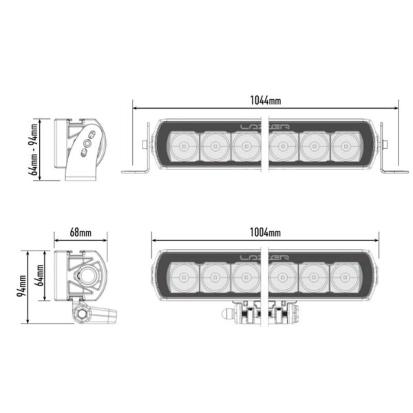 lazer lamps dachrelinganbau kit ford ranger 2015raptor t24 evo6