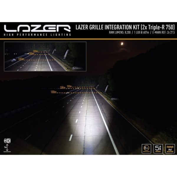 lazer lamps kuehlergrill kit ford ranger 2019 triple r 750 elite gen25